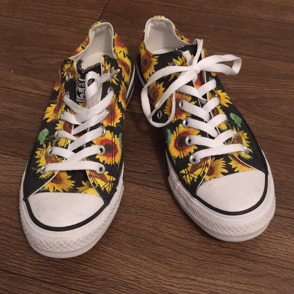 sunflower converse shoes